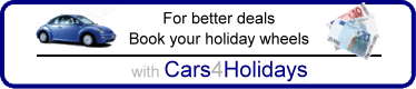 For better deals
Book your holiday wheels
with cars4holidays